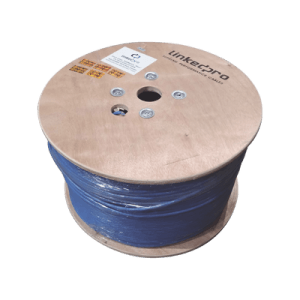 Bobina de 1000 Metros Cable Cat6+ CALIBRE 23 ALTO DESEMPEÑO, ETL,UL, con garantía de por vida, color azul, super flexible, de 1000 metros, para aplicaciones de CCTV, video HD, y redes de datos.