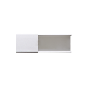 Canaleta blanca sin división, de PVC auto extinguible, 48 x 16 x tramo 2.5m (6101-01260