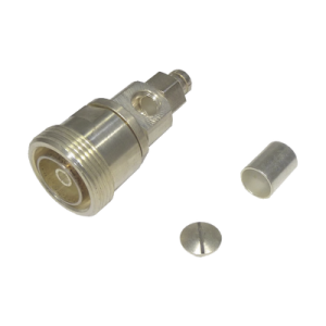 Conector DIN 7-16 Hembra de Anillo Plegable, COMBO (En Linea ó en A/R), para cables LMR-400, 9913, CNT-400, RG-8/U.