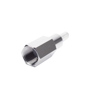 Conector FME Macho de anillo plegable para cable RG-58/U, Niquel/ Oro/ Teflón.