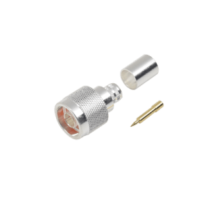 Conector N Macho de Anillo plegable para cables LMR-400, 9913, CNT-400, RG8/U-SYS, RFLASH-1113, 8214, 7810A.