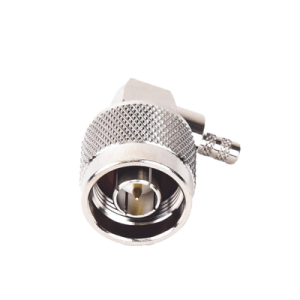 Conector N Macho en A/R de Anillo Plegable para Cables RG-58/U, RG-142/U, Niquel/ Oro/ Teflón.
