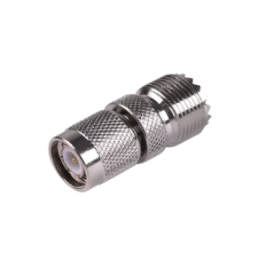 Adaptador en Línea de Conector TNC Macho a Conector UHF Hembra (SO-239), Níquel/ Oro/ Teflón.