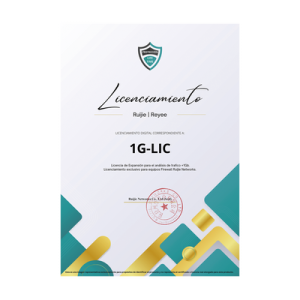 Licencia Perpetua para aumentar en 1Gb el análisis de trafico, Firewall modelo RG-WALL1600-Z3200-S