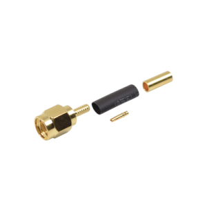 Conector SMA Macho Inverso de Anillo Plegable para Instalar en Cables RG-174/U y RG-316/U.