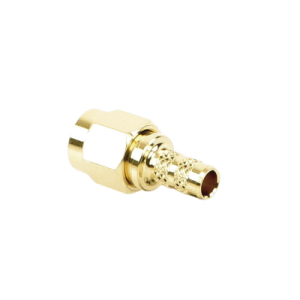Conector SMA Macho de Anillo Plegable para Cable RG-58/U, Oro/Oro/Teflón.