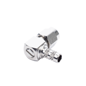 Conector SMA Macho en A/R de anillo plegable para cable RG-142/U.