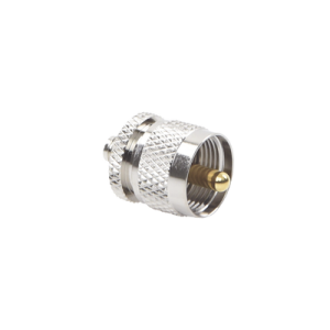 Adaptador en Línea de Conector SMA Hembra a UHF Macho (PL-259), Níquel/ Oro/ Teflón.