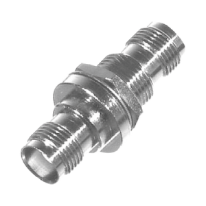 Adaptador de TNC Hembra Rosca Izquierda a TNC Hembra Rosca Izquierda para Panel, Níquel/ Oro/ Teflón.