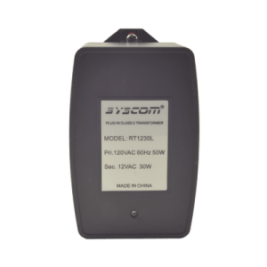 Transformador de Pared 12 Vca 30 VA. Cuenta con Fusible Externo Facilmente Intercambiable