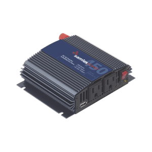 Inversor de Corriente (CD-CA). Potencia Nominal 450 W, Ent:12Vcd, Sal: 115Vca 60 Hz