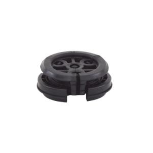 Bota pasamuro de 4". Incluye 4 orificios para cable coaxial de 1/2"