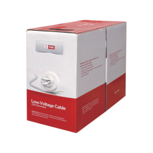 Cable 100% Cobre INDUSTRIAL, 6 conductores calibre 22 de color blanco, Bobina de 305M, para aplicaciones en sistemas de Intrusión, Control de Acceso y TV Porteros