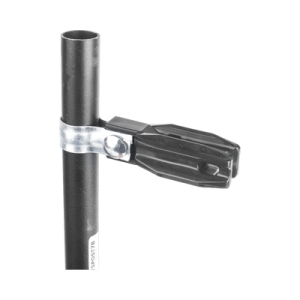 Aislador de paso o esquina con abrazadera incluida de 1 Pulgada para uso en tubería de malla ciclónica.