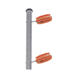 Aislador de color Naranja para postes de esquina de alta Resistencia con Anti UV de uso en cercos eléctricos