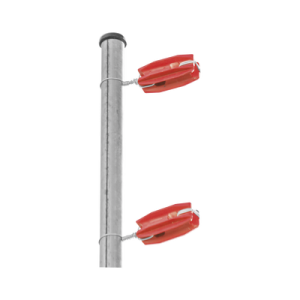 Aislador de color Rojo para postes de esquina de alta Resistencia con Anti UV de uso en cercos eléctricos