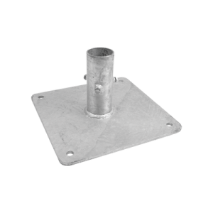 Base con Opresores para Mástil Galvanizado en Caliente.