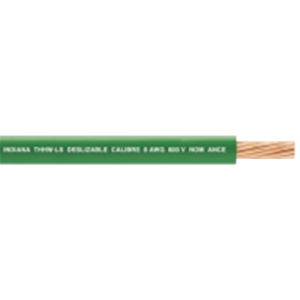 Cable Eléctrico de Cobre Recubierto THW-LS Calibre 6 AWG 19 Hilos Color Verde (100 metros)