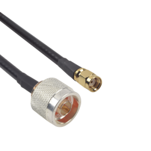 Cable LMR-240 de 60 cm con conectores N Macho y SMA Macho Inverso.