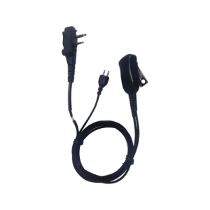 Micrófono audífono de 1 cable de fibra trenzada con sistema SNAP para radios Icom IC-F4003/4013/2000/4021/4031/4210/4230/IC-F14/3021/3013/3103/3003/1000/2000/S/T (con tornillos)