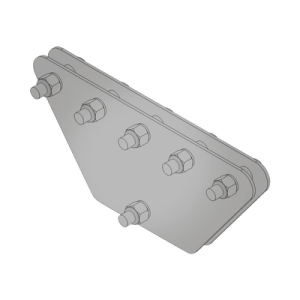 Placas igualadoras con tornillería y separadores, para 5 retenidas. Galvanizado en inmersión (20x20x50 cm).