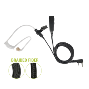 Micrófono De Solapa de 2 Cables Fibra Trenzada Serie SPM2300BF Con Conector KENWOOD de 2 Pines
