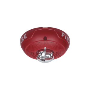 Bocina con Lámpara Estroboscópica, Montaje en Techo, Color Rojo, Nuevo Diseño Moderno y Elegante y Menor Consumo de Corriente