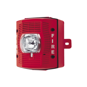 Bocina con Lámpara Estroboscópica para Exterior, con Configuración Estroboscópica Seleccionable, Color Rojo