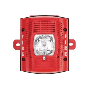 Bocina con Lámpara Estroboscópica para Exterior, con Configuración Estroboscópica Seleccionable, Color Rojo