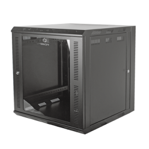 Gabinete para Montaje en Pared Cuerpo Abatible con Rack 19" de 12 Unidades Ventana de Cristal