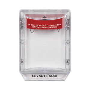 Cubierta Protectora de Policarbonato Serie Stopper II® , Con Bocina, Sin Espaciador, Montaje Empotrado, Etiqueta en Español