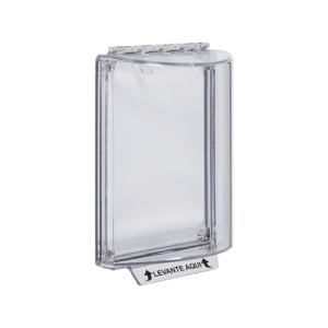 Cubierta Universal Transparente / Texto de Incendio en Español / Sin Sirena / Bisagra Resistente / Montaje Al Ras