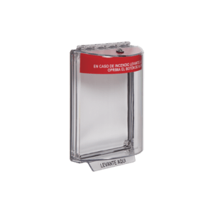 Cubierta Universal Transparente, Texto de Incendio en Español