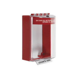 Cubierta Universal Transparente con Espaciador, Texto de Incendio en Español