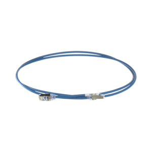 Patch Cord Cat6A, Diametro Reducido 28 AWG, Blindado S/FTP, CM/LS0H, 1.5m, Color Azul