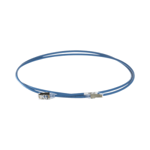 Patch Cord Cat6A, Diametro Reducido 28 AWG, Blindado S/FTP, CM/LS0H, 1m, Color Azul