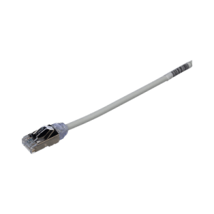 Patch Cord Cat6A, Diametro Reducido 28 AWG, Blindado S/FTP, CM/LS0H, 1 m, Color Gris