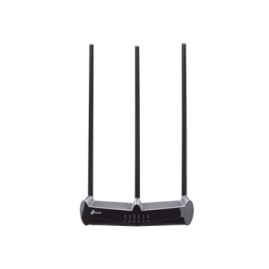 Router Inalámbrico de Alta Potencia, 2.4 GHz, 450 Mbps, 3 antenas externas omnidireccional 9 dBi, 4 Puertos LAN 10/100 Mbps, 1 Puerto WAN 10/100 Mbps, control de ancho de banda