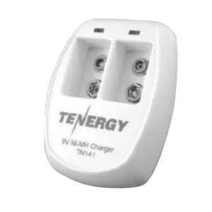 Cargador rápido de 2 compartimientos para baterías Ni-MH; Aplicable en baterías de 9 V