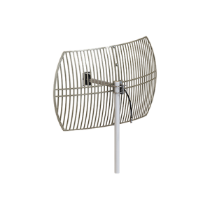 Antena Rejilla direccional, Ganancia 24 dBi, Dimensiones (90 x 60 x 38 cm), rango de frecuencia (2300-2500 MHz).