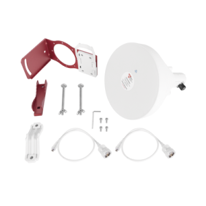 Antena Sectorial Simétrica de 30°, 19 dBi, 4.9-6.5 GHz, Ideal para ambientes de alto ruido, Tipo de conector N-Hembra, con montaje y jumpers incluidos