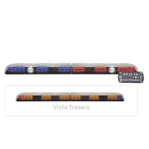 Barra de luces Vantage Ultra Brillante con 64 poderosos LEDs última generación, color Rojo/Azul y Barra de Control de Trafico