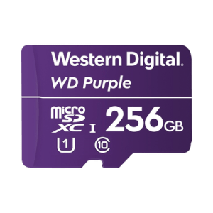 Memoria microSD de 256 GB PURPLE, Especializada Para Videovigilancia, 10 VECES MAYOR DURACIÓN, 3 AÑOS DE GARANTIA