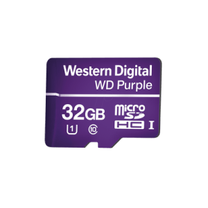 Memoria microSD de 32GB PURPLE, Especializada Para Videovigilancia, 10 VECES MAYOR DURACIÓN, 3 AÑOS DE GARANTIA