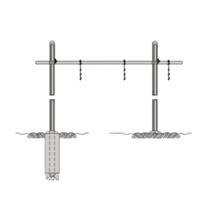 Guía de Cable Horizontal Tipo Puente Sencilla de 12" de Ancho.