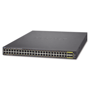 Switch administrable L2+, con 48 puertos highPoE + 4 puertos compartidos TP/SFP / 100/1000X (600W)