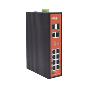 Switch Industrial PoE++ y pasivo de 24V / No administrable / Con 8 puertos Gigabit + 2 SFP combo / Presupuesto 300W