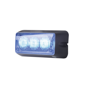 Luz auxiliar brillante con 3 LEDs, color azul, mica transparente