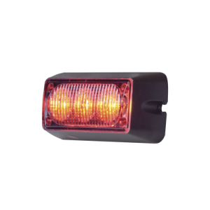 Luz Auxiliar Brillante con 3 LEDs, Color Rojo, Mica Transparente