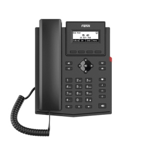 Teléfono IP empresarial para 2 lineas SIP con pantalla LCD, Puertos Gigabit, Códec Opus, conferencia de 3 vías, PoE.